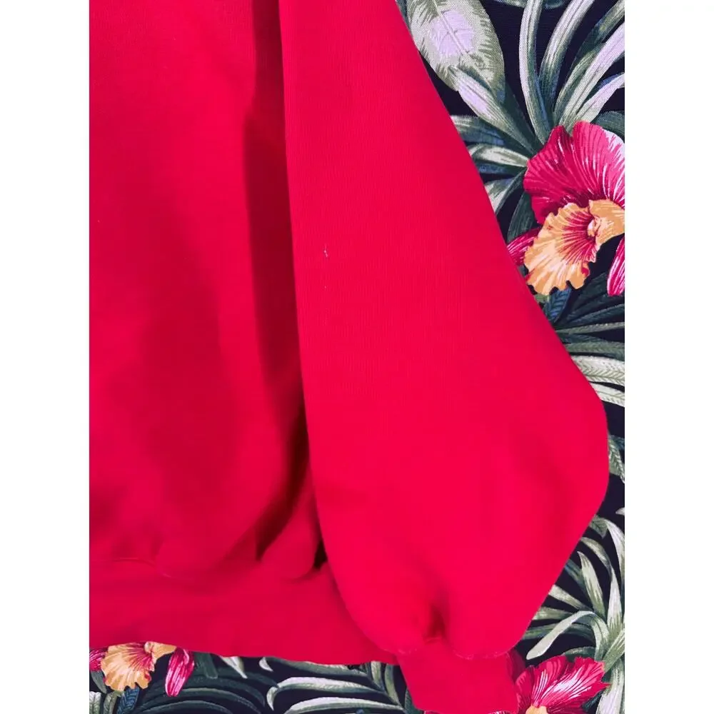 Nike Futura Red Athletic Crewneck Zippers Size Large
